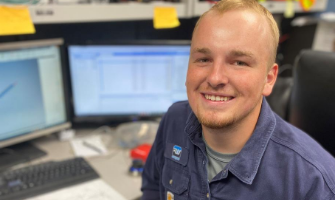 Scott Aason, intern at Waupaca Foundry Plant 2/3.